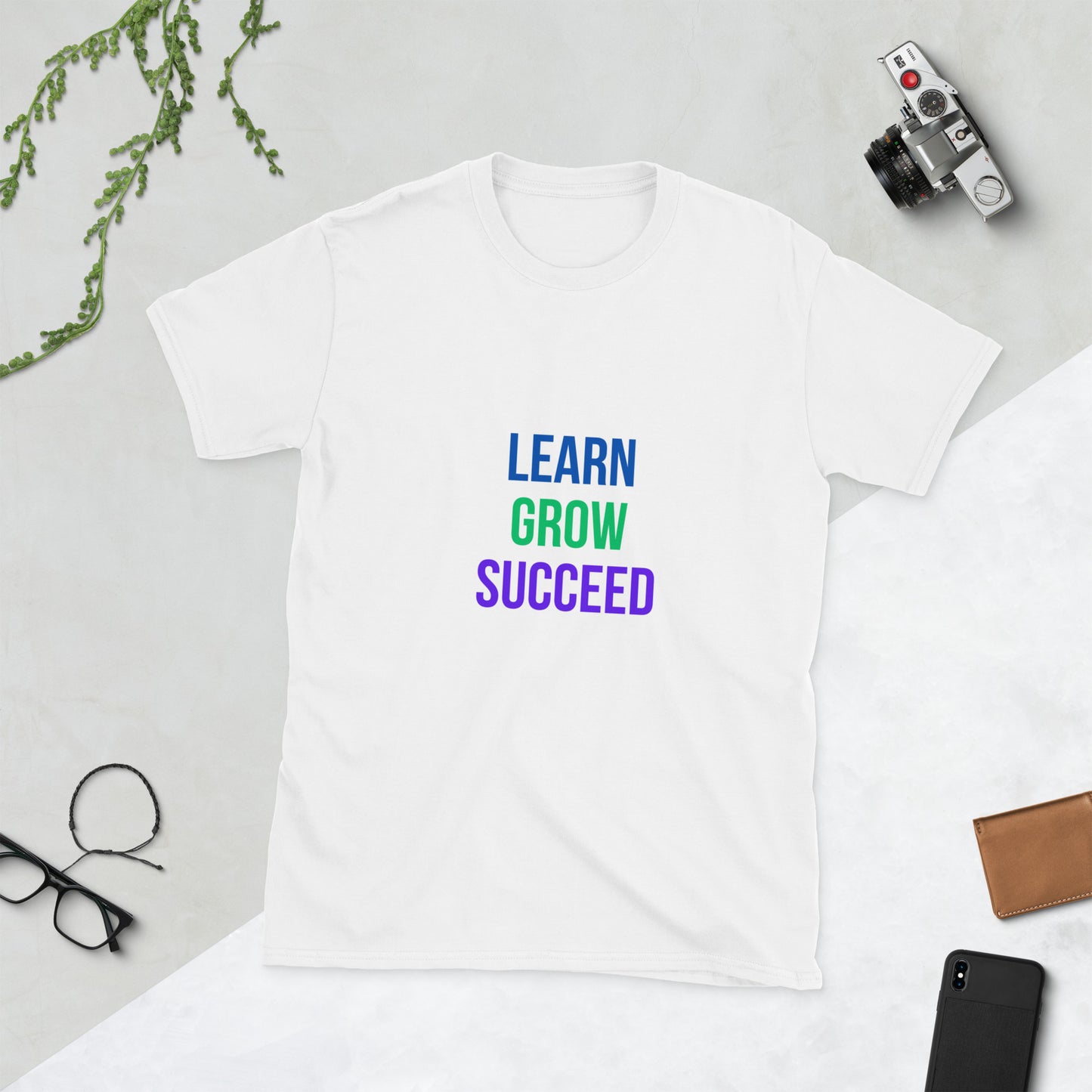 LEARN GROW SUCCEED Short-Sleeve Unisex T-Shirt