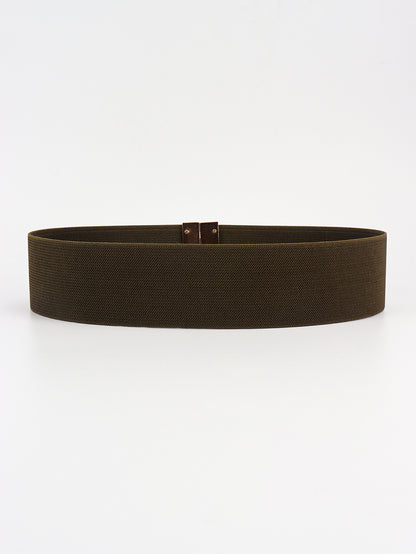 Alloy Buckle Elastic Belt