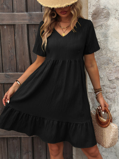 Ivy Lane V-Neck Short Sleeve Mini Dress