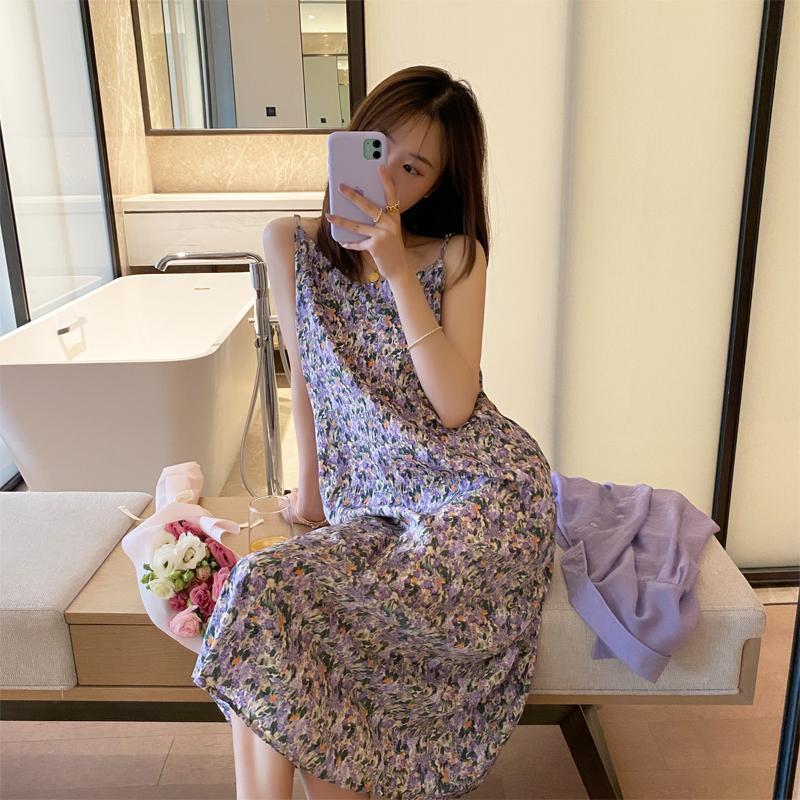 Sexy Slim Slim Temperament Retro Floral Dress