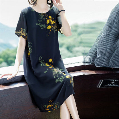 Summer Dress To Cover Belly And Look Thin Noble Lady Palace Style Dress