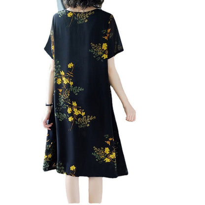 Summer Dress To Cover Belly And Look Thin Noble Lady Palace Style Dress