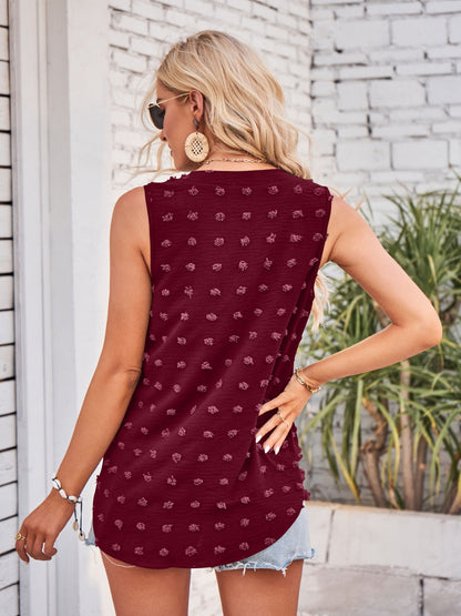Lovelet Swiss Dot Notched Tank