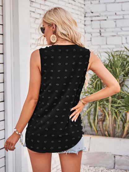 Lovelet Swiss Dot Notched Tank