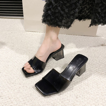 Open Toe Block Heel Sandals