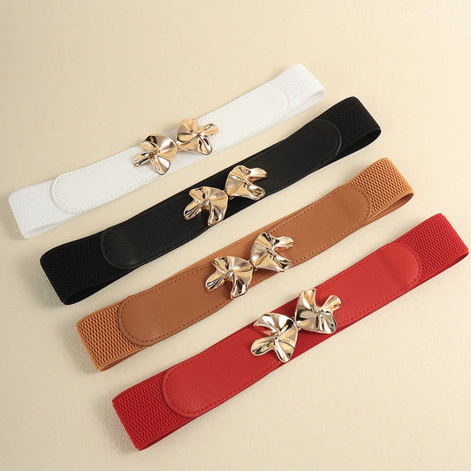 Alloy Buckle Elastic Belt