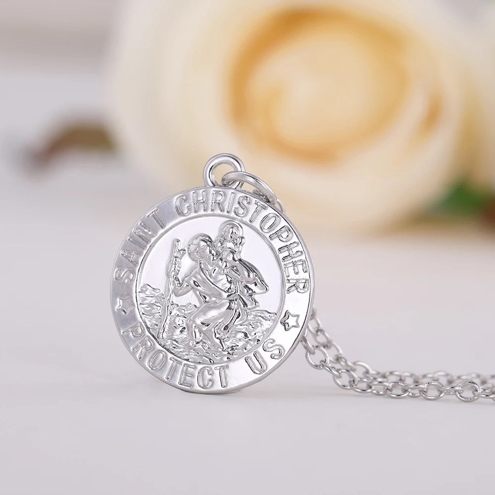 SAINT CHRISTOPHER PROTECT US Religious Charm