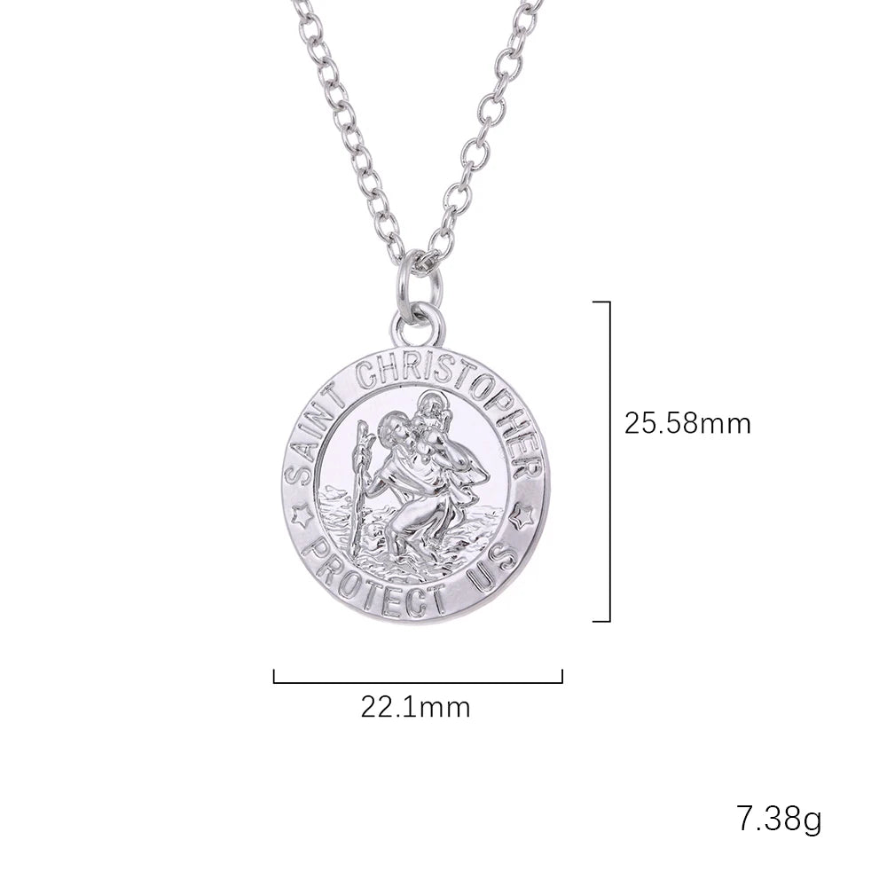 SAINT CHRISTOPHER PROTECT US Religious Charm