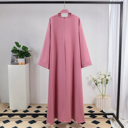 Muslim Abayas Women Kaftans Long Maxi Prayer Dress with Belt Full Sleeve Islamic Clothing Women Jilbabs Ramadan Dresses