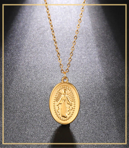 Religious Virgin Mary Pendant Necklace Catholic Blessed Jewelry Gift