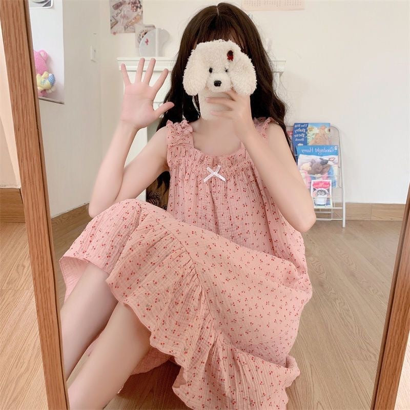 Fashion Suspender Skirt Pajamas For Women